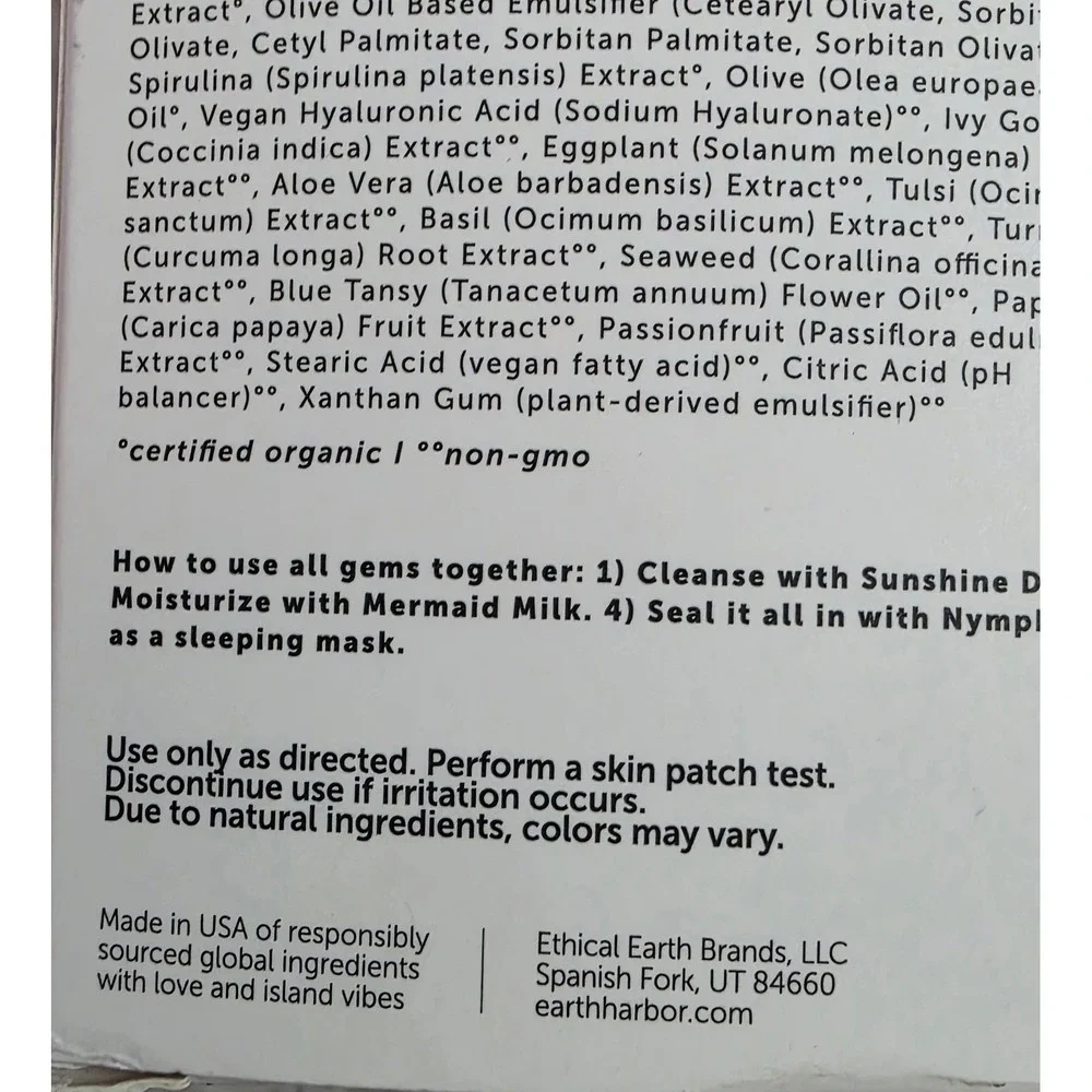 Earth‎ Harbor Dawn to Dusk Kit Balance + Hydrate Skincare Set 4 Pieces NEW
